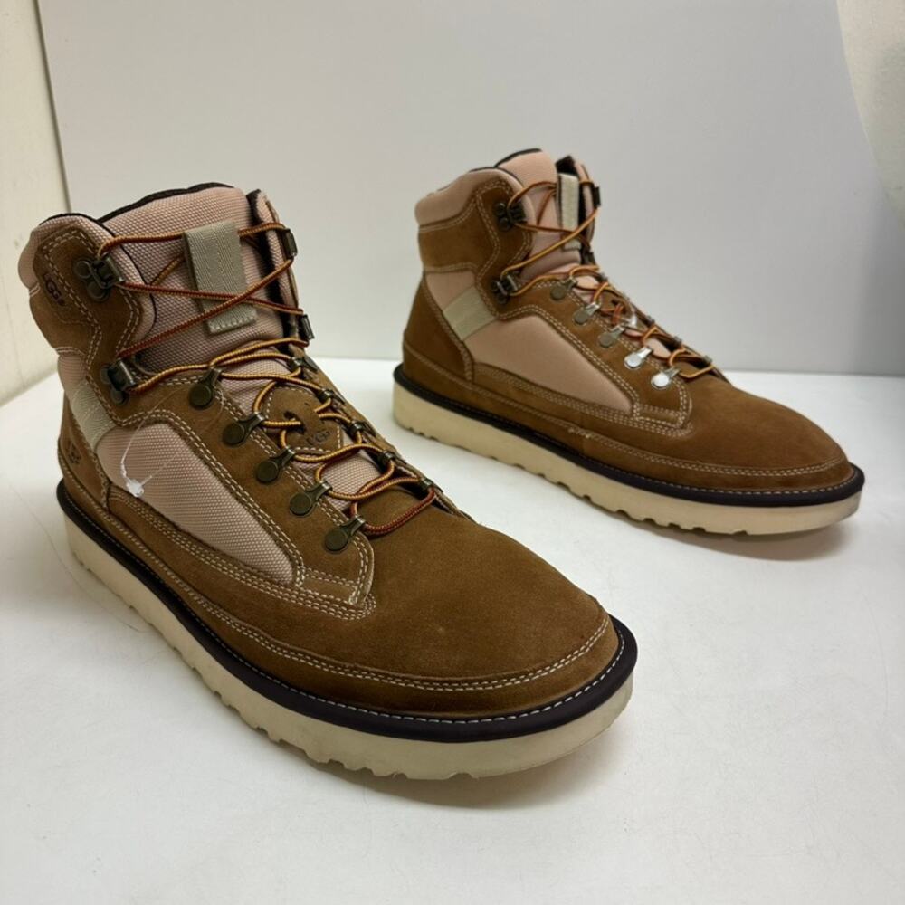 NWOT UGG Men's Highland Hiker Books Hiking Chestnut Brown Suede Mesh Size 14 - Picture 6 of 13